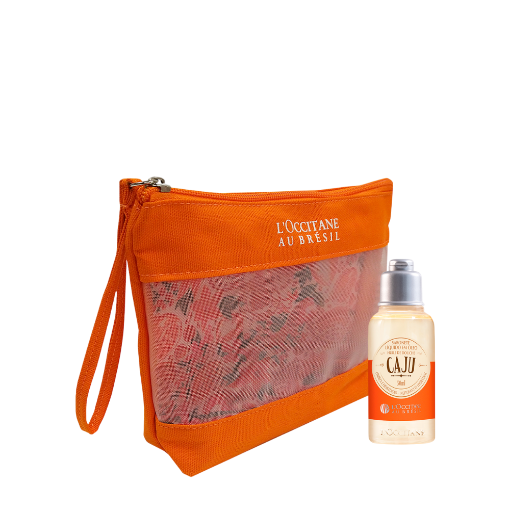 Nécessaire com Sabonete Líquido em Óleo Caju